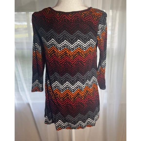 Cupio Size Small‎ Women's Blouse Crew Neck w/ 3/4 Sleeves Multicolor - Picture 3 of 5